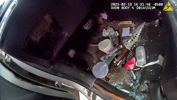 Knife found during the traffic stop